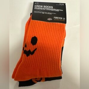 Forever 21 Halloween Orange and Black Socks